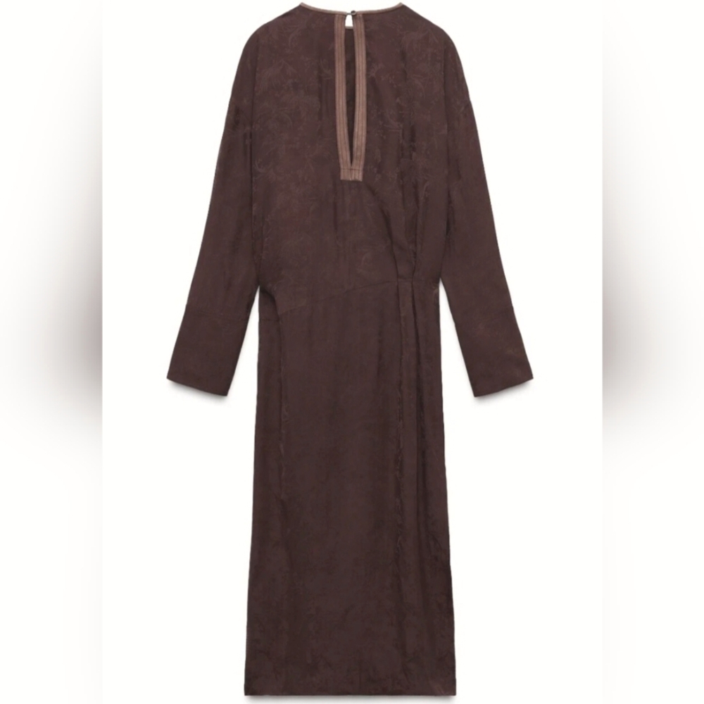 Zara Brown Long Sleeve Dress